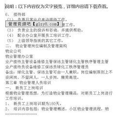 安置小区物业管理的策划方案
