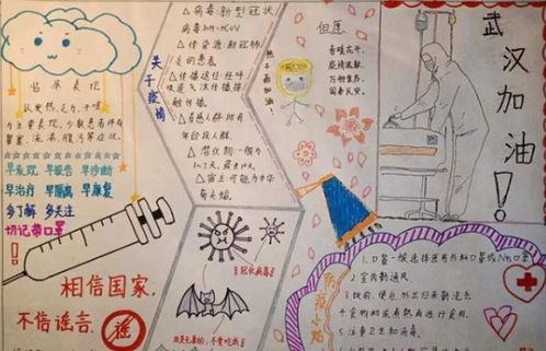 弘扬正能量携手抗疫情手抄报三级句子