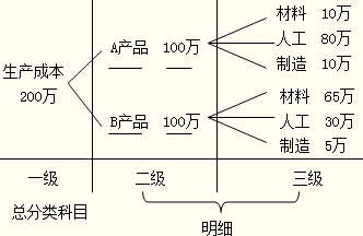会计科目按所提供信息的详细程度分类