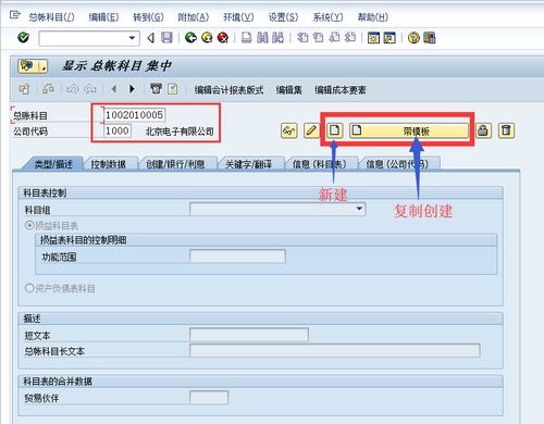 sap创建会计科目的代码