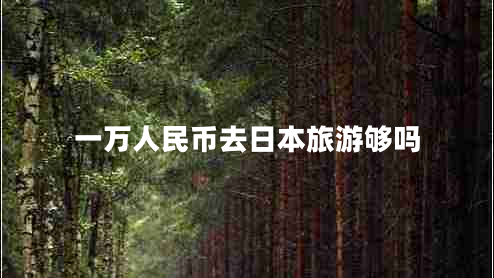一万人民币去日本旅游够吗