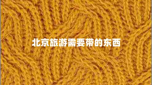 北京旅游需要带的东西