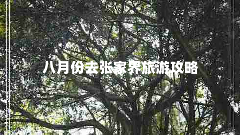 八月份去张家界旅游攻略