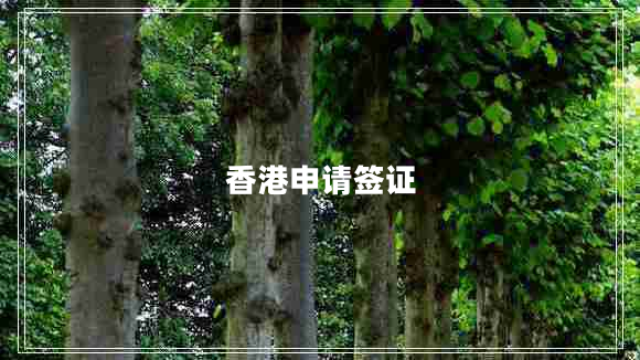 香港申请签证