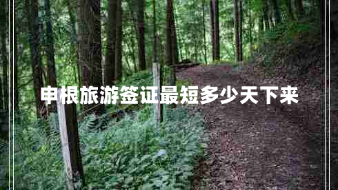 申根旅游签证最短多少天下来