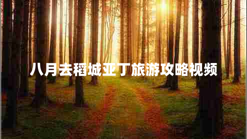 八月去稻城亚丁旅游攻略视频 八月去稻城亚丁旅游攻略视频