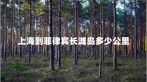 上海到菲律宾长滩岛多少公里