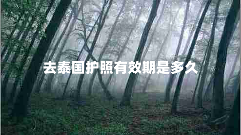 去泰国护照有效期是多久