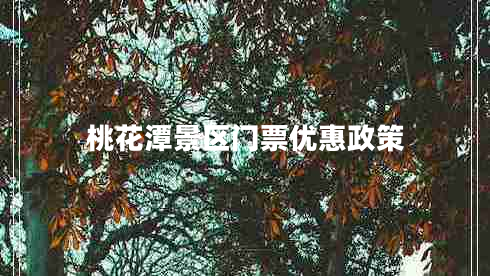 桃花潭景区门票优惠政策