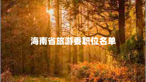 海南省旅游委职位名单