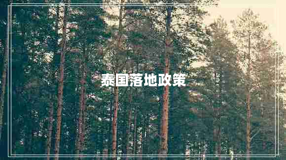 泰国落地政策