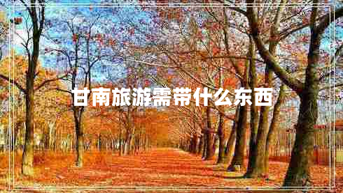 甘南旅游需带什么东西