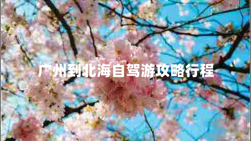 广州到北海自驾游攻略行程