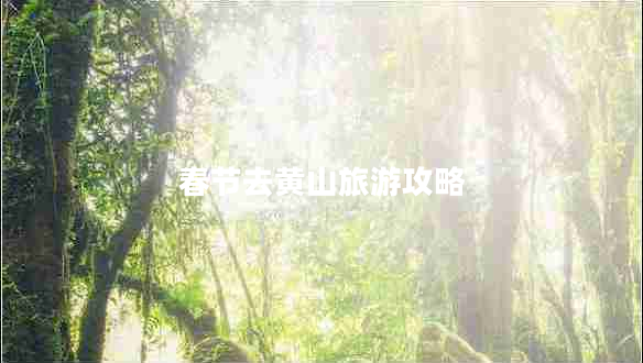 春节去黄山旅游攻略