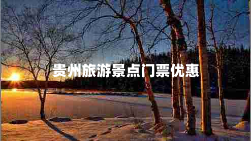 贵州旅游景点门票优惠
