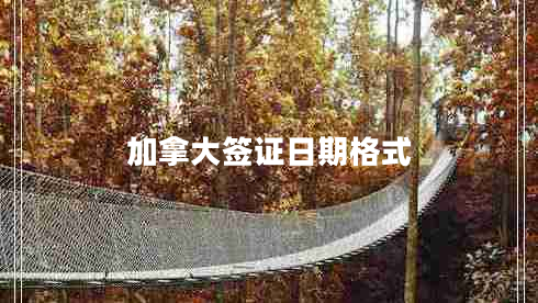 加拿大签证日期格式