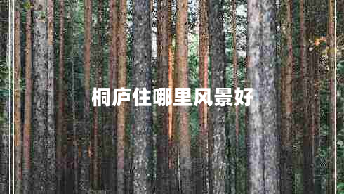 桐庐住哪里风景好
