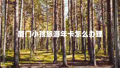 厦门小孩旅游年卡怎么办理