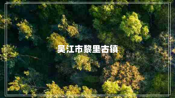 吴江市黎里古镇