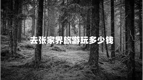 去张家界旅游玩多少钱