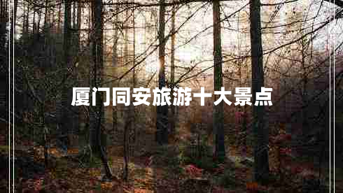 厦门同安旅游十大景点