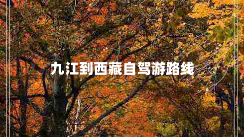 九江到西藏自驾游路线