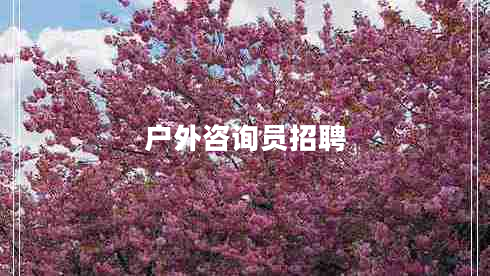 户外咨询员招聘