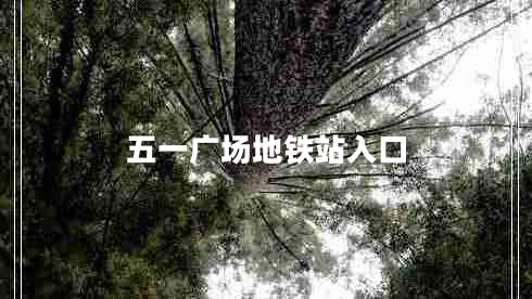 五一广场地铁站入口