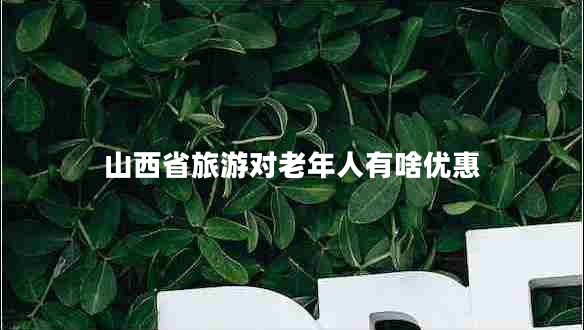 山西省旅游对老年人有啥优惠