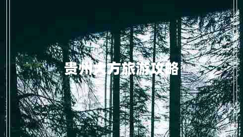 贵州大方旅游攻略