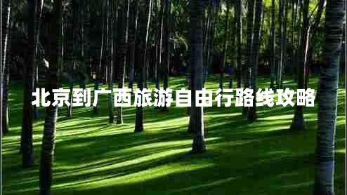 北京到广西旅游自由行路线攻略