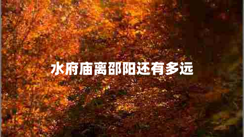 水府庙离邵阳还有多远