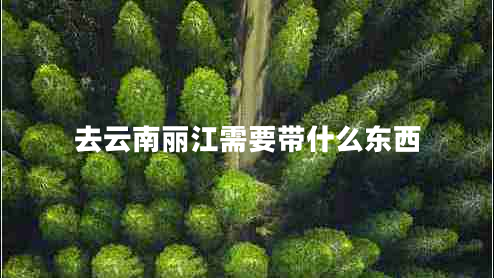 去云南丽江需要带什么东西