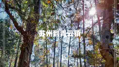 苏州到青云镇
