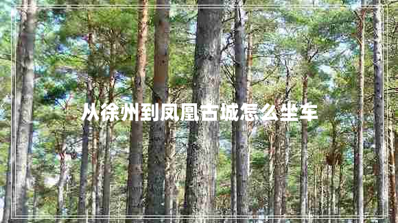 从徐州到凤凰古城怎么坐车