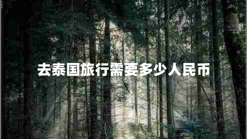 去泰国旅行需要多少人民币