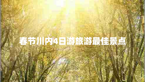 春节川内4日游旅游最佳景点