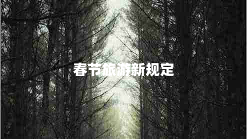春节旅游新规定