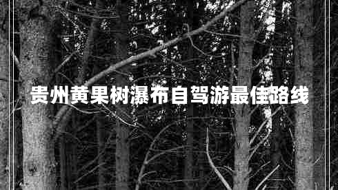 贵州黄果树瀑布自驾游最佳路线