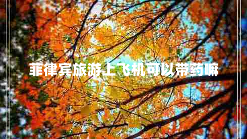 菲律宾旅游上飞机可以带药嘛