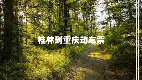 桂林到重庆动车票