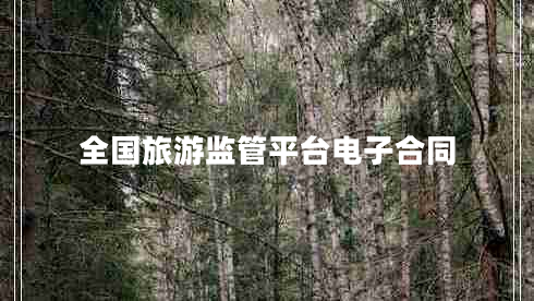 全国旅游监管平台电子合同