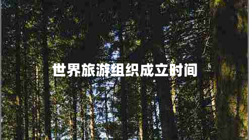 世界旅游组织成立时间