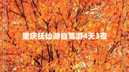 重庆抚仙湖自驾游4天3夜