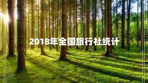 2018年全国旅行社统计