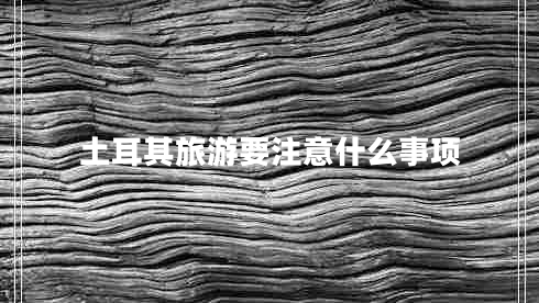 土耳其旅游要注意什么事项