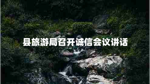 县旅游局召开诚信会议讲话