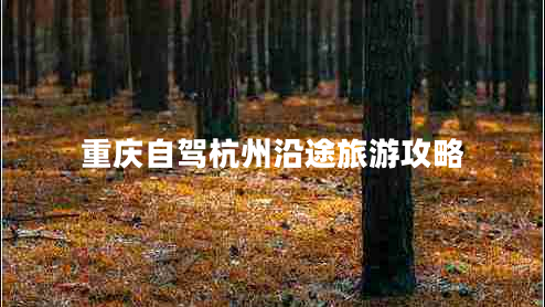 重庆自驾杭州沿途旅游攻略