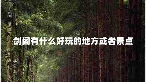 剑阁有什么好玩的地方或者景点