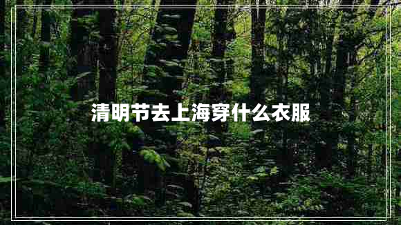 清明节去上海穿什么衣服
